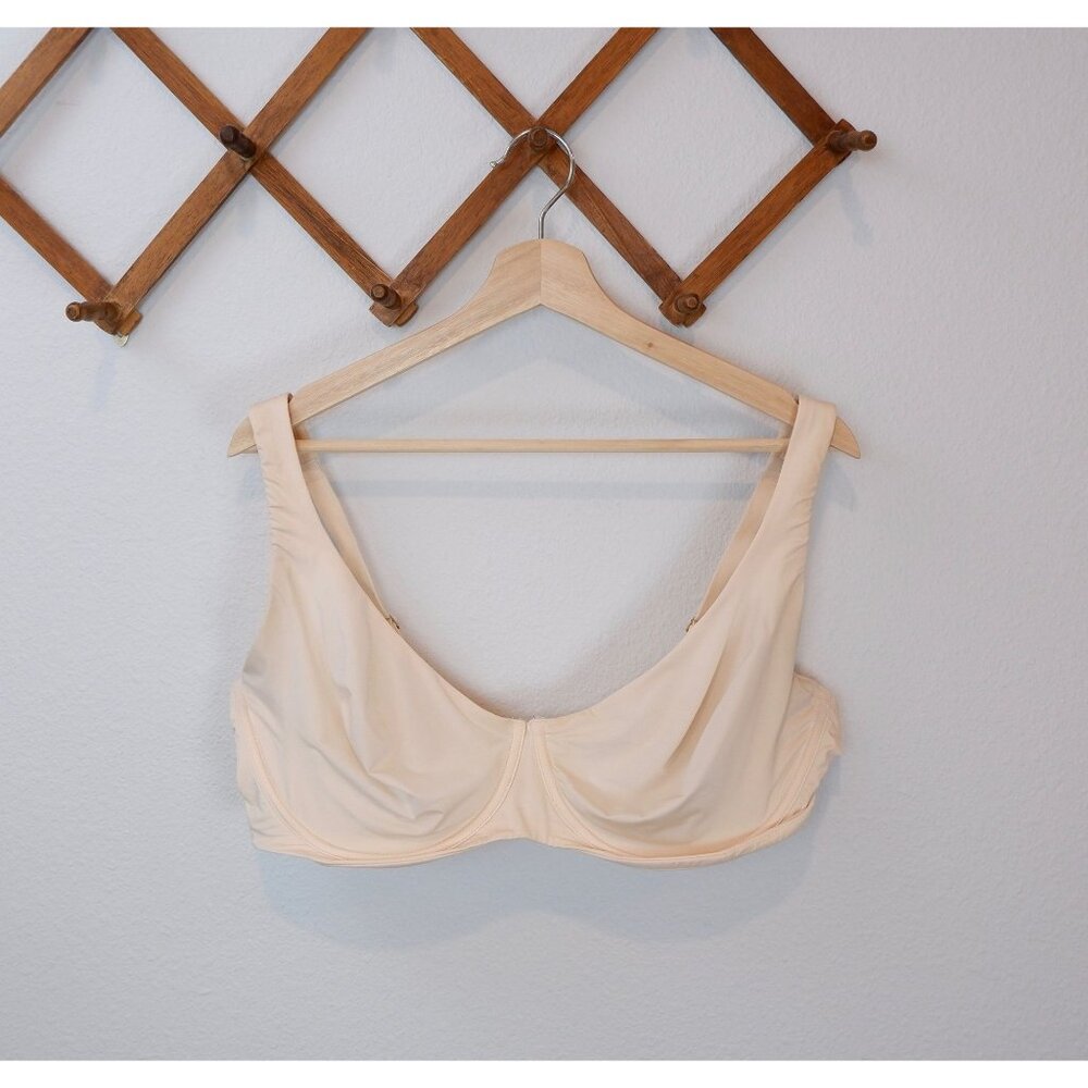 Cuup Womens Bra The Scoop Micro Cream Bra in Blush, size 42E